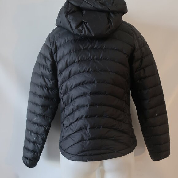 Womens Patagonia Black Hooded Goose Down Puffer Jacket Size XS - Picture 8 of 13